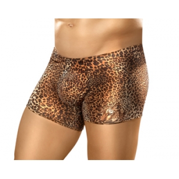 Comfortable Leopard Print Animal Pouch Shorts - Medium