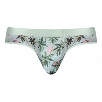 Sheer Prints Thong - Flamingo S/M