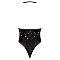 Glitz & Glam Teddy with Snap Crotch - Black 2XL