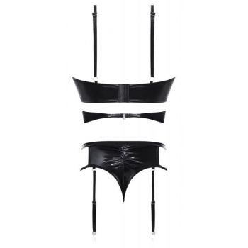 Club Candy Bra Harness & Panty - Alluring Black L/XL