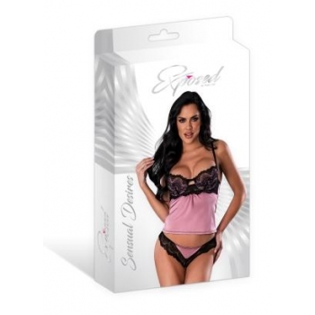 Sensual Desires Cami & Cheeky Panty Mauve L/xl