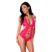 Get It Girl Teddy with Snap Crotch - Pink S/M