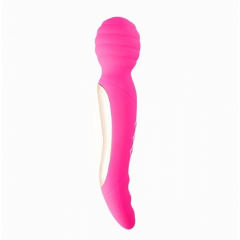 Zoe Rechargeable Dual Vibrating Wand Hot Pink