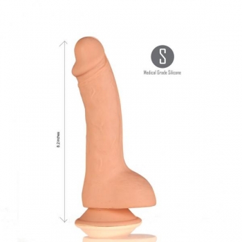 Kyle 8 Inches Realistic Silicone Dong in Beige