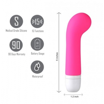 Ava Silicone G-Spot Vibe - Neon Pink