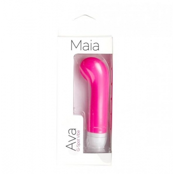 Ava Silicone G-Spot Vibe - Neon Pink