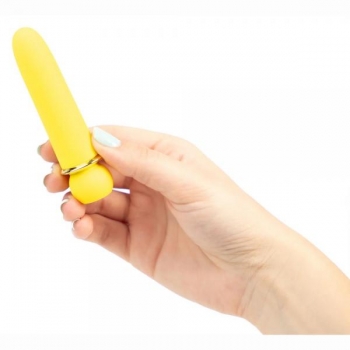 Jaguar Powerful Rechargeable Bullet - Yellow 4 Inch