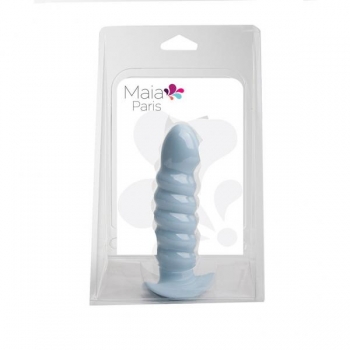 Paris 6 Inch Silicone Ribbed Dong - Blue