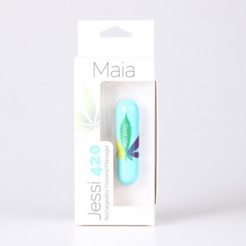 Jessi 420 10 Function Mini Bullet Vibrator - Teal