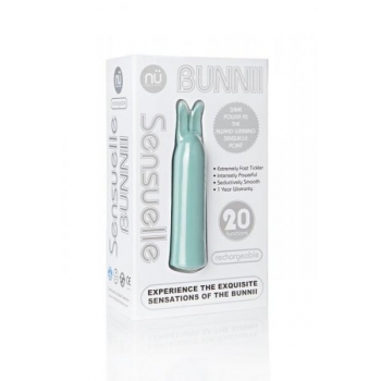 Sensuelle Bunnii 20 Function Vibrator in Teal Blue