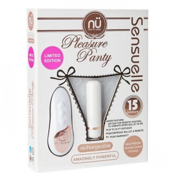 Sensuelle Pleasure Panty - White Remote Control