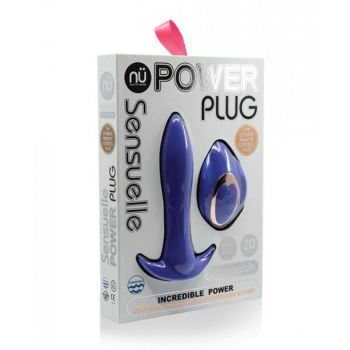 Power Plug Remote Control Butt Plug Ultra Violet