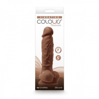 Colours Pleasures Vibrating 5 Dildo Brown