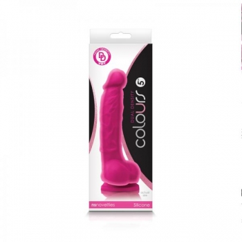 Colours Dual Density 5 inches Dildo - Pink