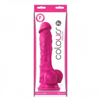 Colours Pleasures 7 Inches Silicone Dildo in Pink