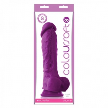 ColourSoft 8 inches Soft Dildo Purple