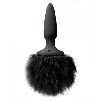 Bunny Tails Mini Black Fur