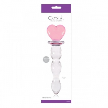 Crystal Heart Of Glass Wand and Vase - Pink