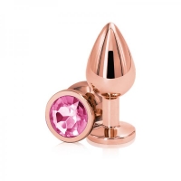 Rear Assets Rose Gold Medium Pink Butt Plug