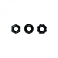 Renegade Chubbies 3 Pack Cock Rings - Black Comfort Trio