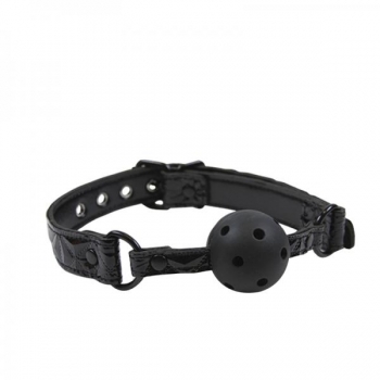 Sinful Black Ball Gag - Playful Kink Accessory