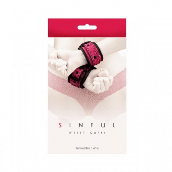 Sinful Wrist Cuffs - Pink