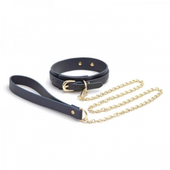 Bondage Couture Blue Collar & Leash Set