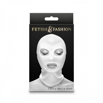 Fetish & Fantasy Eyes & Mouth Hood - White