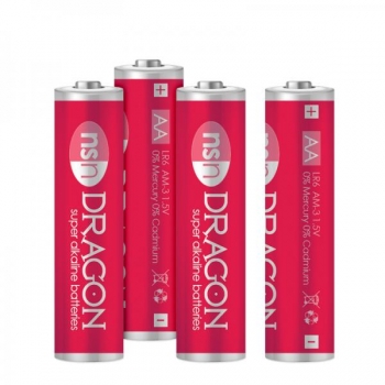 Dragon 4pk Alkaline AA Batteries - Long Lasting