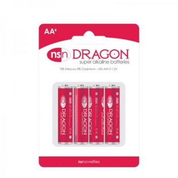 Dragon 4pk Alkaline AA Batteries - Long Lasting