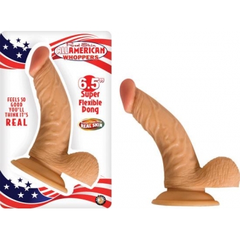 6.5 Inches All American Whopper Dildo - Beige