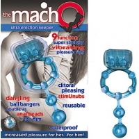 Macho Ultra Erection Keeper – Blue Cock Ring