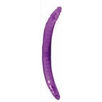 Vibrating Bendable Double Dong - Purple