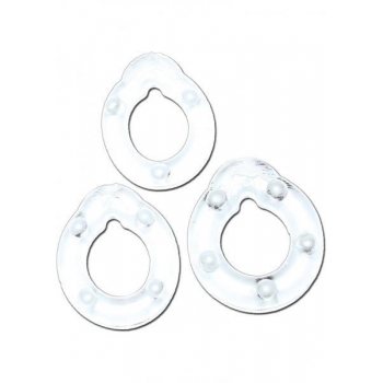 All American Triple Rings - Clear Cock Rings