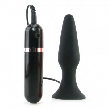 My First Silicone Surge Vibrating Butt Plug - Black