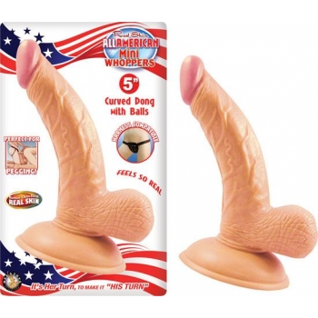 All American Mini Whoppers 5 Inches Curved Dong