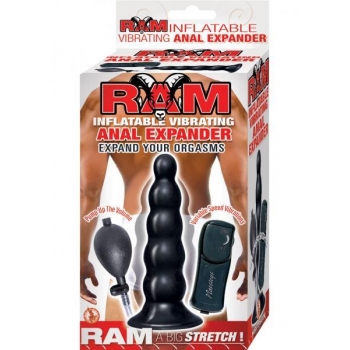 Ram Inflatable Vibrating Anal Expander Black