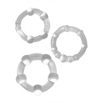 Beaded C Rings Clear 3 Pack