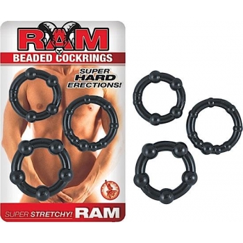 Beaded Silicone Cock Rings - 3 Pack