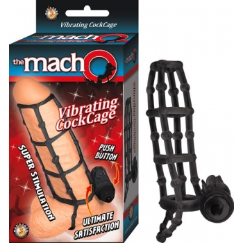 Macho Vibrating Cockcage - Black