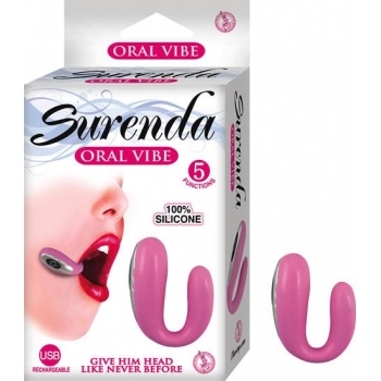 Surenda Silicone Oral Vibe 5 Function USB Rechargeable Waterproof - Pink