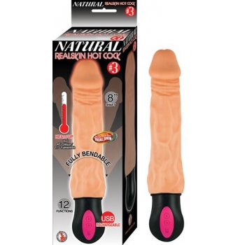 Natural Realskin Hot Cock #3 - 8 inches - Beige