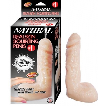 Natural Realskin Squirting Penis 01 6 inches Dildo