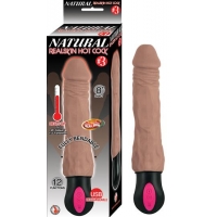 Natural Realskin Hot Cock #3 Brown Vibrating Dildo