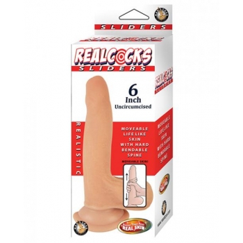 Realcocks Sliders 6 inches Uncircumcised Beige Dildo