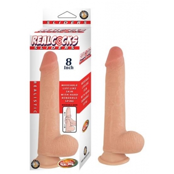 Realcocks Sliders 8 inches Realistic Dildo Beige