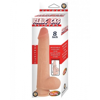 Realcocks Sliders 8 inches Realistic Dildo Beige