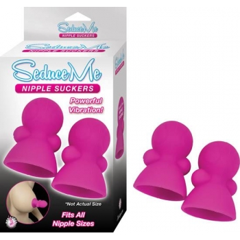 Seduce Me Vibrating Nipple Suckers Pink