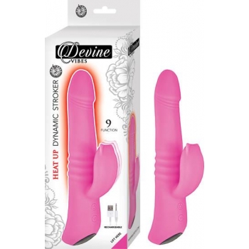 Devine Vibes Heat Up Dynamic Stroker Pink Vibrator