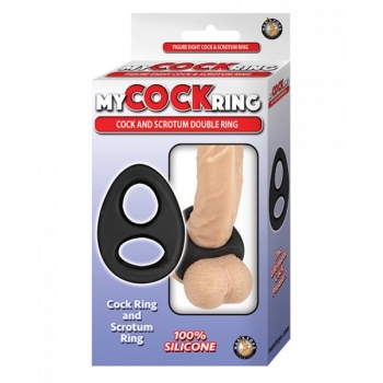 My Cockring Cock & Scrotum Double Ring Black